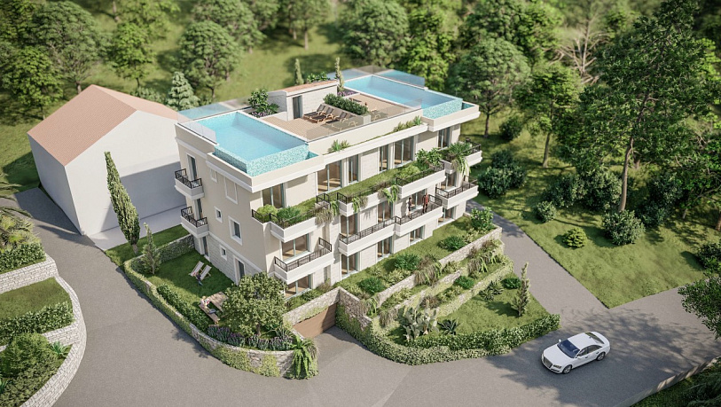 Apartments in Dobrota in attractive location